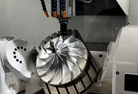 5-axis machining of impeller 2304