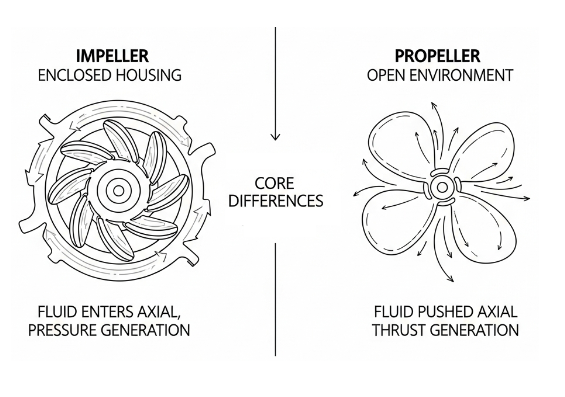Impeller vs propeller: Core Differences in Function and Role 2318