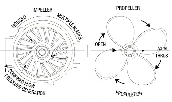 Impeller vs Propeller: Key Similarities and Differences 1