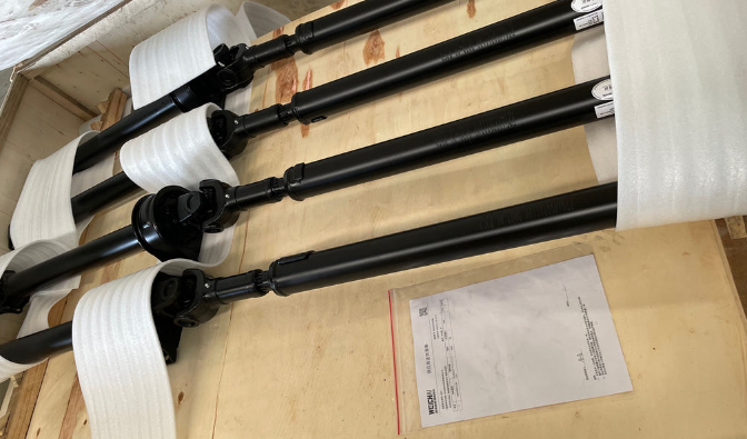 CNC machined parts Packaging Examples: Long Steel Shafts 2756