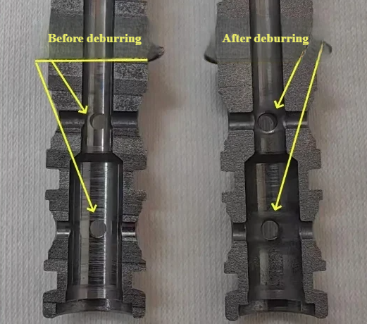 Before deburring and After deburring 2948
