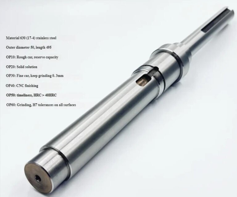 630 Stainless Steel machined shaft parts 3032