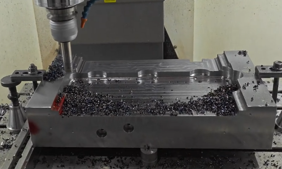Milling operations on C40 medium carbon steel components