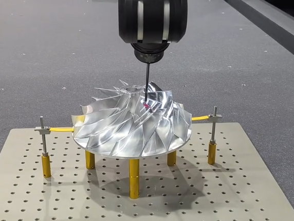CMM inspection for CNC machined impeller parts in China