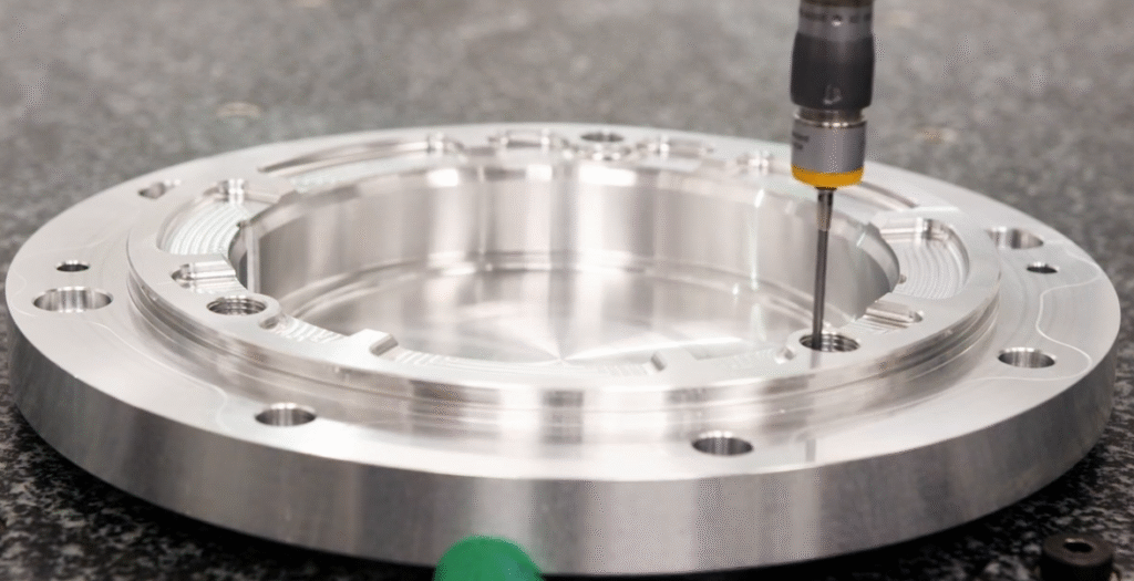 Coordinate measuring machine verifying tight tolerance dimensions