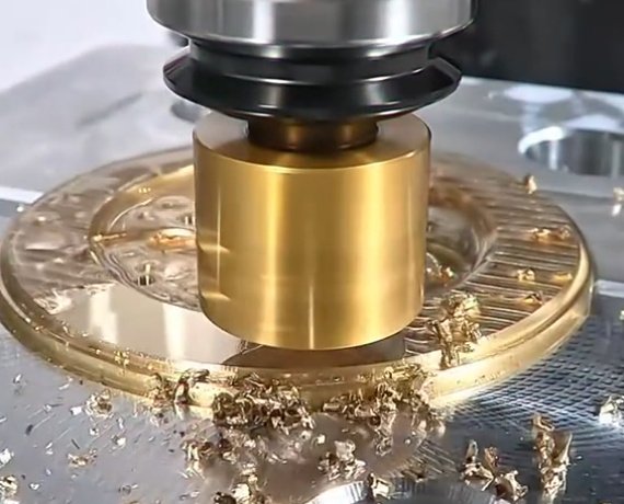 High-accuracy CNC milling machine producing custom parts