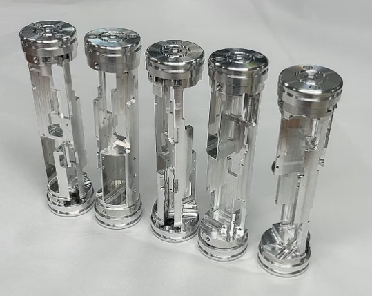 Finished custom machined parts ready for shipment