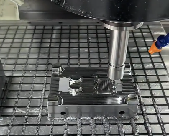 Precision CNC machining process showing high-accuracy metal components