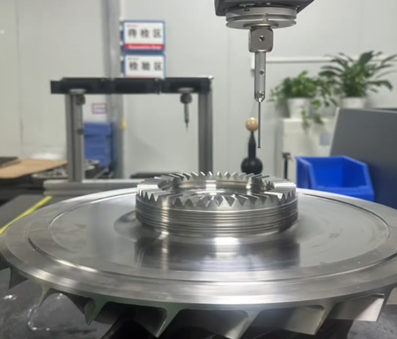 CNC machining accuracy demonstration with precision metal parts
