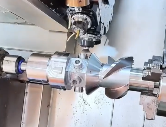 Close-up of a precision machined component