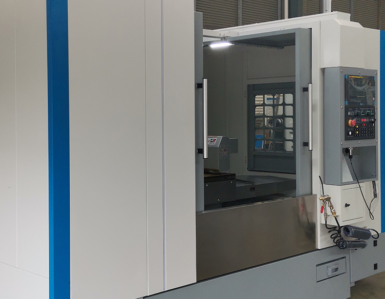 Large CNC machining center processing oversized metal components