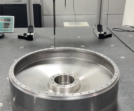 Inspection for precision large CNC machining of heavy industrial parts