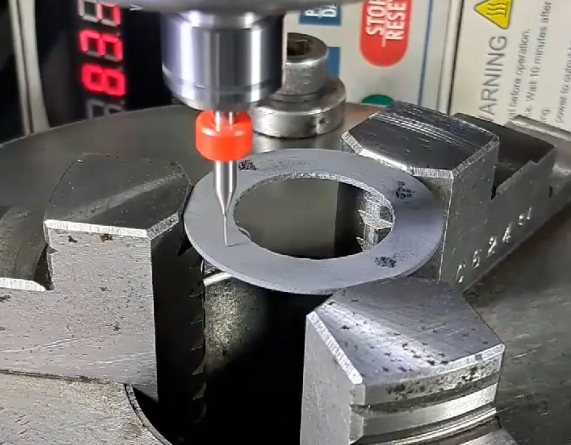 Precision CNC drilling operation for industrial metal fabrication