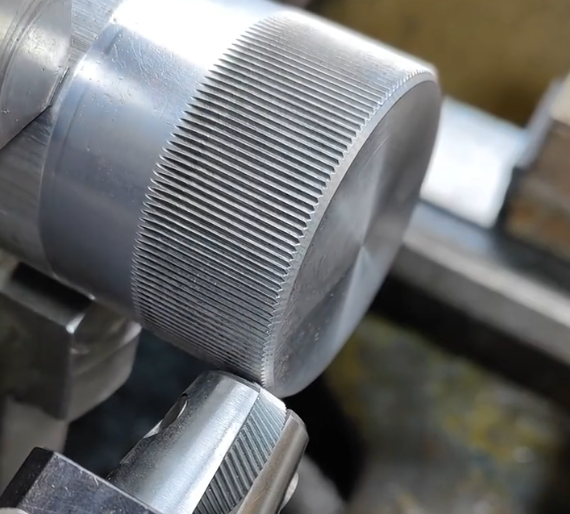 Automated CNC knurling process for mass production parts