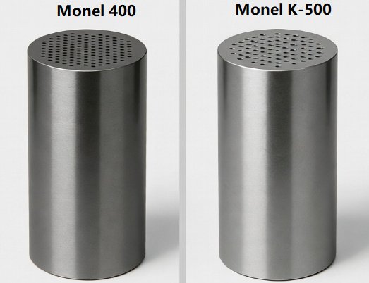 Monel 400 vs Monel K-500 alloy