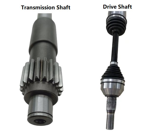 Structural difference between transmission shaft and drive shaft