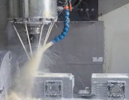 CNC machining workshop producing actuator components